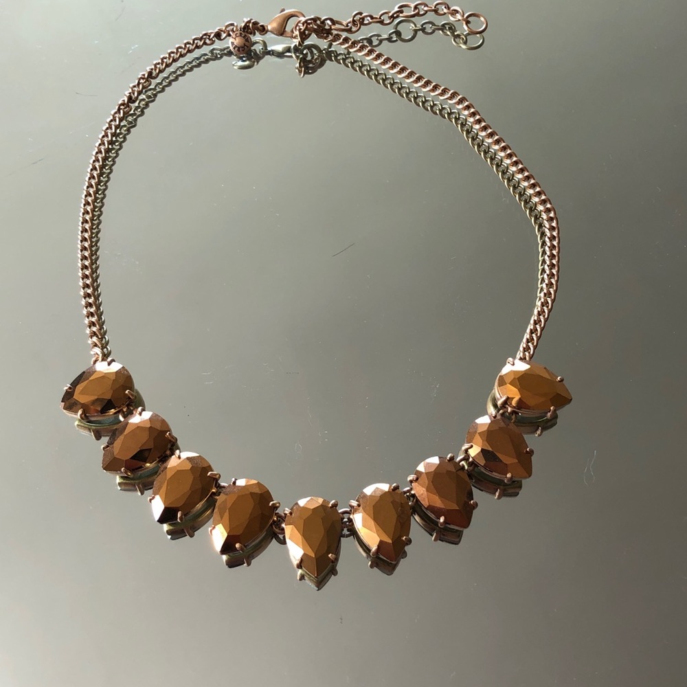 *J crew gold jewel statement necklace